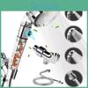 Chuveiro de Alta Pressão com Botão Liga/Desliga Parada Economia de Água Mineral Iônica Ânion 3 Modos Portátil Chuveiros de Banheiro