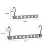 6/8 Holes Storage Rack Rotatable Foldable Wardrobe Space Saver Metal Material Space Saving Design Hook Rack Closet Storage