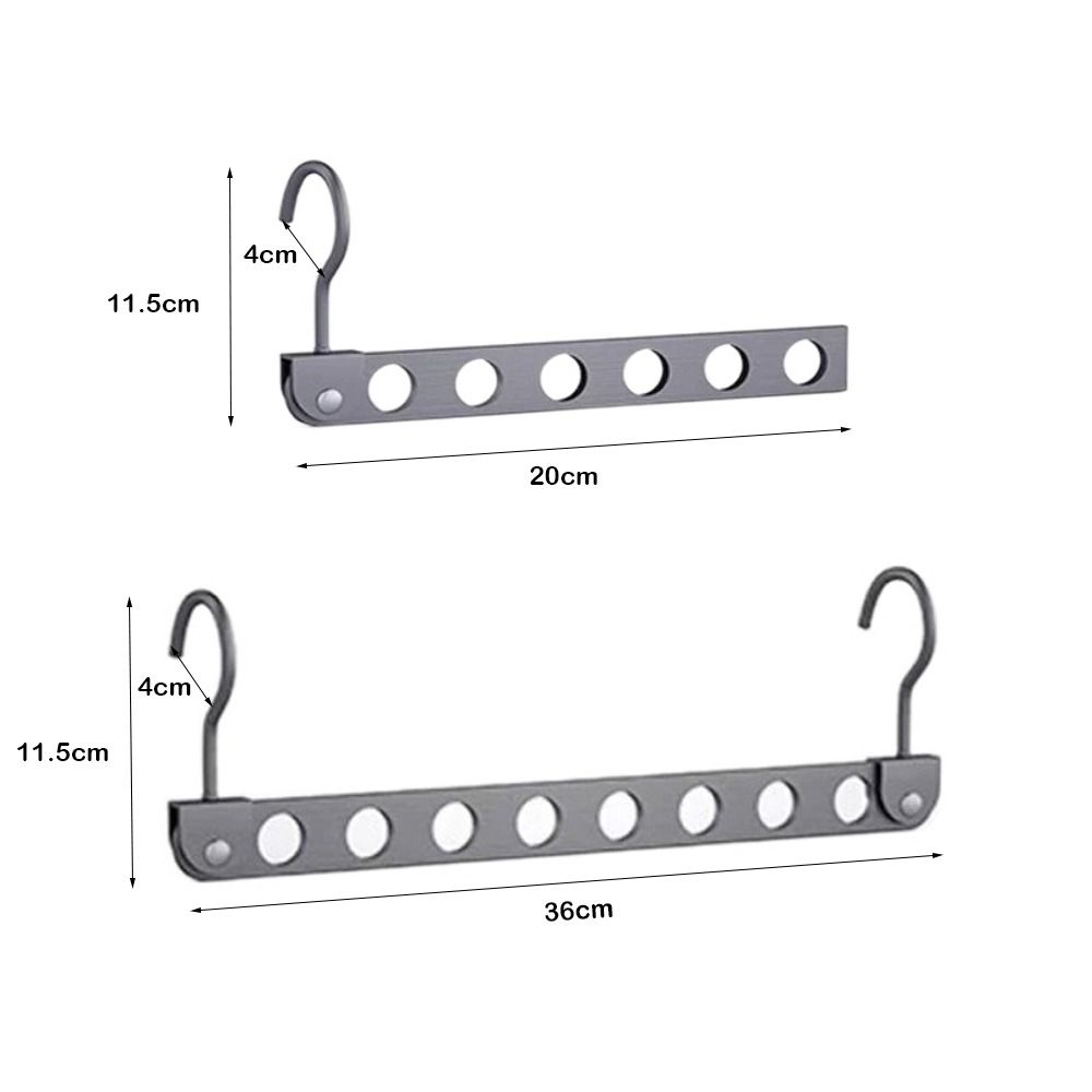 6/8 Holes Storage Rack Foldable Rotatable Wardrobe Space Saver Space Saving Design Metal Material Magic Metal Hangers