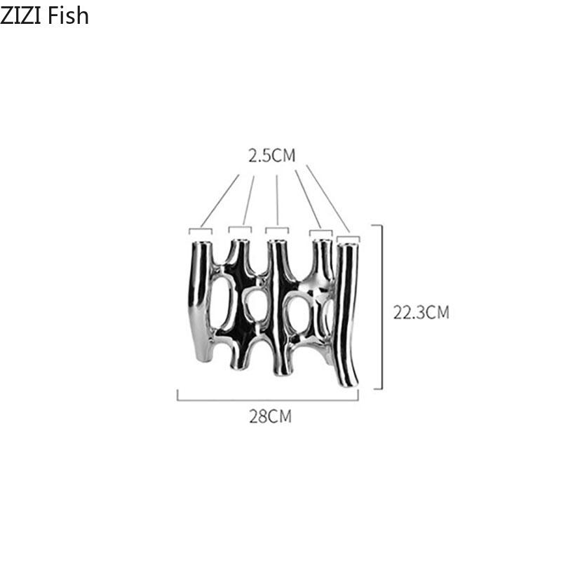 Creativity Ceramic Vase Artificial Flowers Flower Arrangement Living Room Decoration Abstract Floral Vases Home Decor Modern