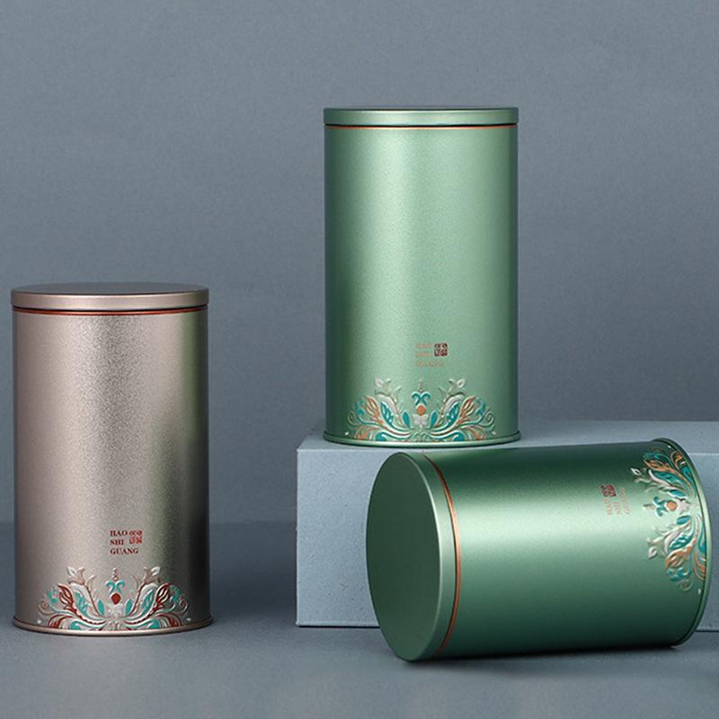 Tinplate Tea Caddy Sealed Storage Tank Portable Travel Tea Boxes Tea Tin Containers Coffee Canister Kitchen Spice Candy Jar