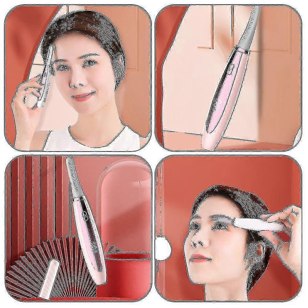 Heated Eyelash Curlers Rechargeable Lash Curler Heater Lash Curler Lash Heated Curler Eyelash Curlers With Comb Heat Lash Curler-hy