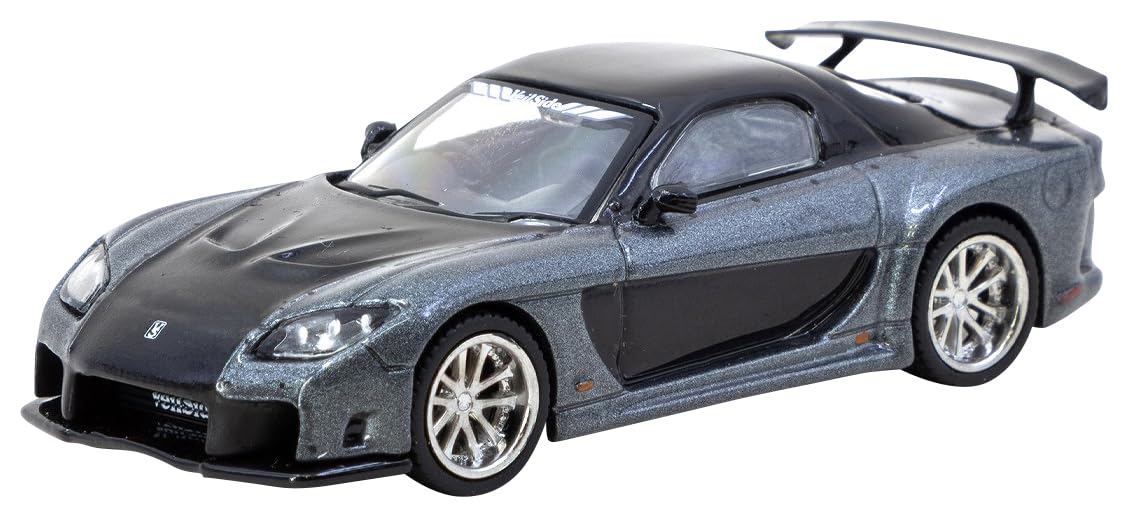 Speedmaster Japan TARMACWORKS Mazda VeilSide Fortune7 Grey Finished Model 1/64 RX-7 metallic/Black (T64G-075-GY)