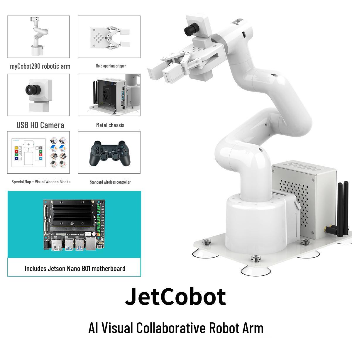myCobot280 AI Vision Robotic Arm with Jetson Nano - ROS Enabled (Not Raspberry Pi)