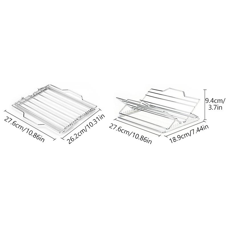 

Turkey Roasting Rack, Universal Rib Roasting Rack, V-Shaped Rack For Grilling, Chicken Drumstick Holder Outdoor Tableware срібний