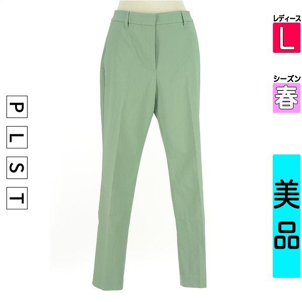PLST Pants Women s Spring Yellow Green/Light Green L Color Tapered Pants [Used] [Used Clothing] [Sale]