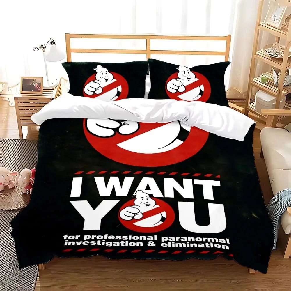 Cartoon G-Ghostbusters Duvet Cover Pillowcase Bedding Set Adult kids Bedroom Decoration Children Gift Single Double Large Size