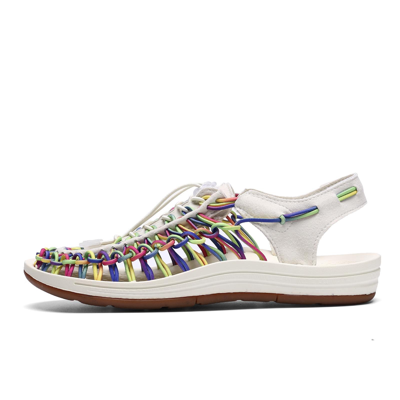 

Летние мужские сандалии из натуральной кожи, мужская повседневная обувь, уличные мужские кожаные сандалии для мужчин, пляжная обувь, римская мужская обувь 37 белый/бежевый