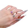 Jewelry Wind Daily 6 * 8Mm Tourmaline Green Dove Egg Ring Female