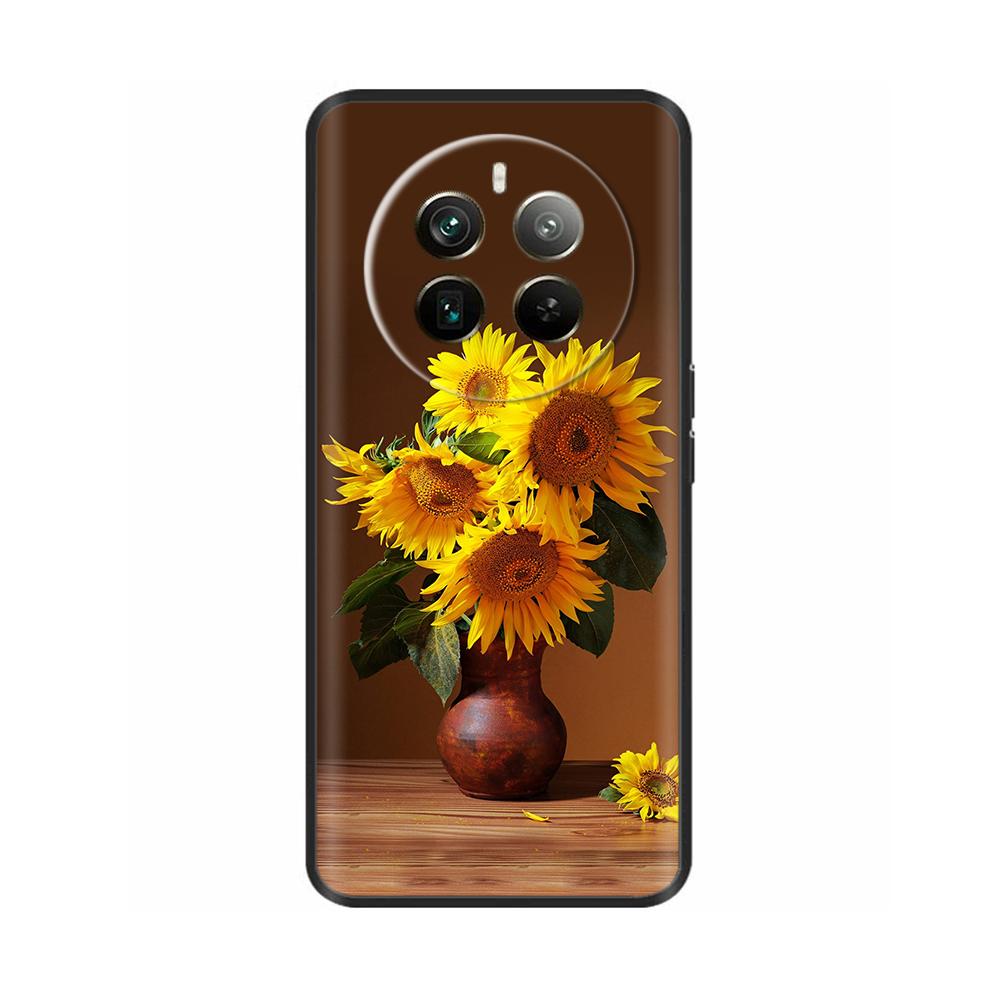 Silicone Phone Case for Realme 12 Pro Plus Soft Black Back Cover for Realme 12 Pro + Realme12 Funda Protective Shell Cases Coque