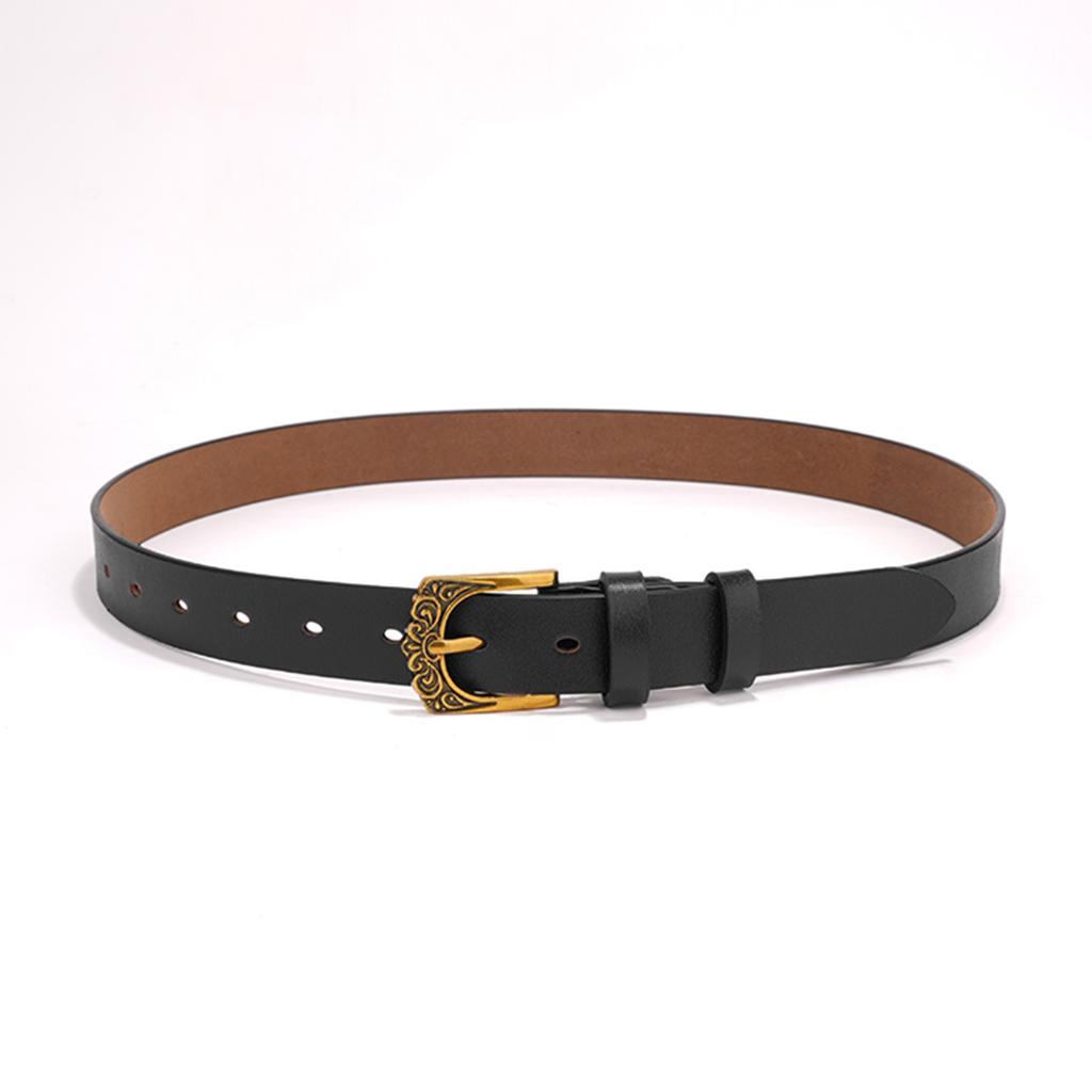 Men's Pin Buckle Belt for Youth Casual Middle-aged Durable and Versatile Trendy Belt Imitation Copper Alloy Perforated Men's Belt