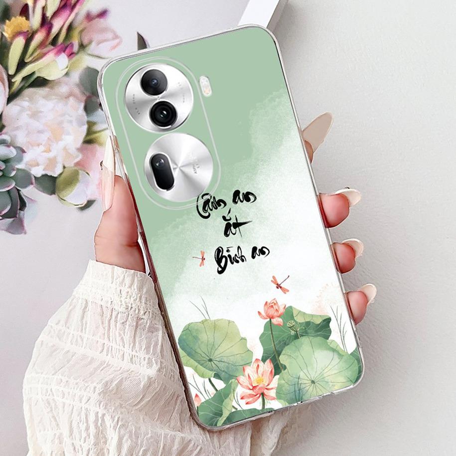 For OPPO Reno 11 Pro 5G Case CPH2607 New Fashion Flower Butterfly Silicone Clear Soft Phone Case On OPPO Reno11 5G CPH2599 Funda