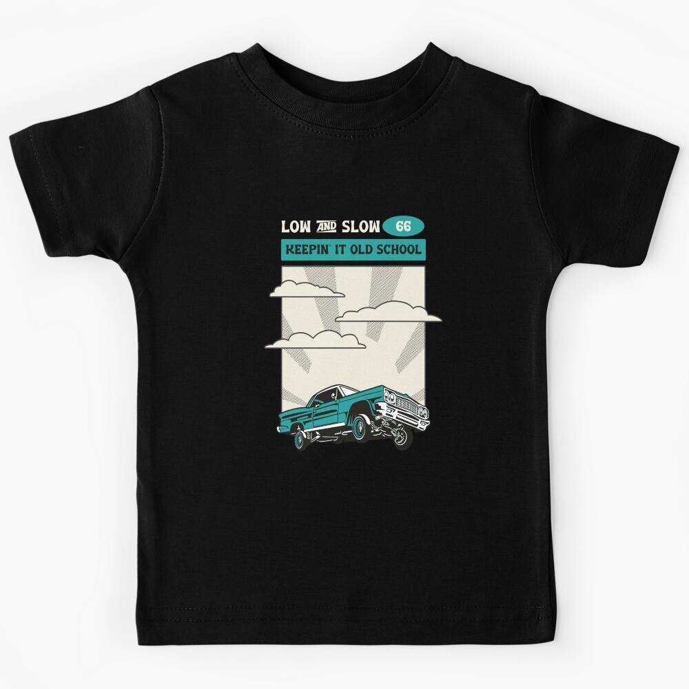 Low and Slow – Vintage Lowrider Aesthetic Kids T-Shirt 160