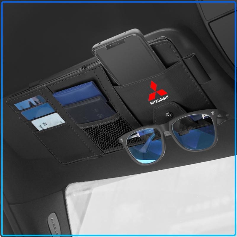 Car Sun Visor Point Type Multi-function Storage Bag Car Accessories For Mitsubishi Lancer Lancer ASX Outlander 2 3 Pajero Mirage Exzos Pajero 4