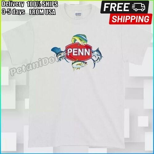 New Item Penn Fishing Saltwater Reels Rods Logo Men S T Shirt Size S-5Xl XXXL