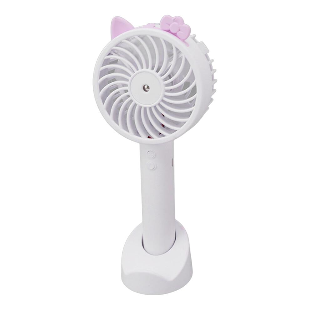 Handventilator mit Kühlnebel, USB-wiederaufladbarer persönlicher Ventilator, Batteriebetriebener Mini-Ventilator mit 3 Geschwindigkeiten, Leichter ultra-portabler Ventilator für Sommerreisen und