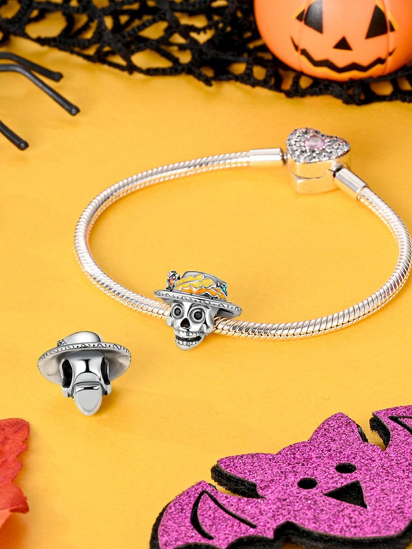 

Copper Plated Original Charms Halloween Skeleton Pumpkin Beads Fit Bracelet Women S Jewelry Gift
