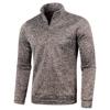Men's High Collar Solid Color Zipper Sweatshirt Jacket