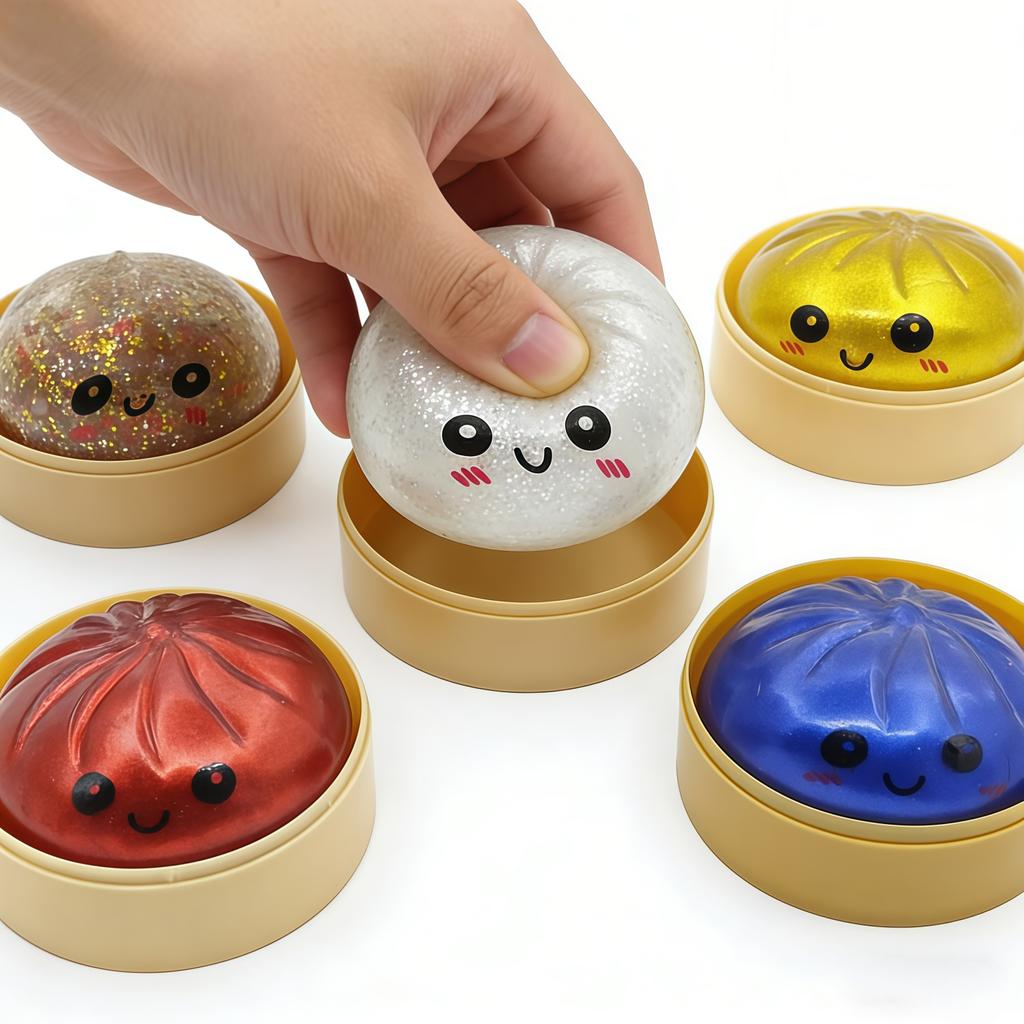 New Glitter Dumpling Squeeze Toy — A Stress-Relieving Glitter Dumpling Toy, Suitable For All Ages