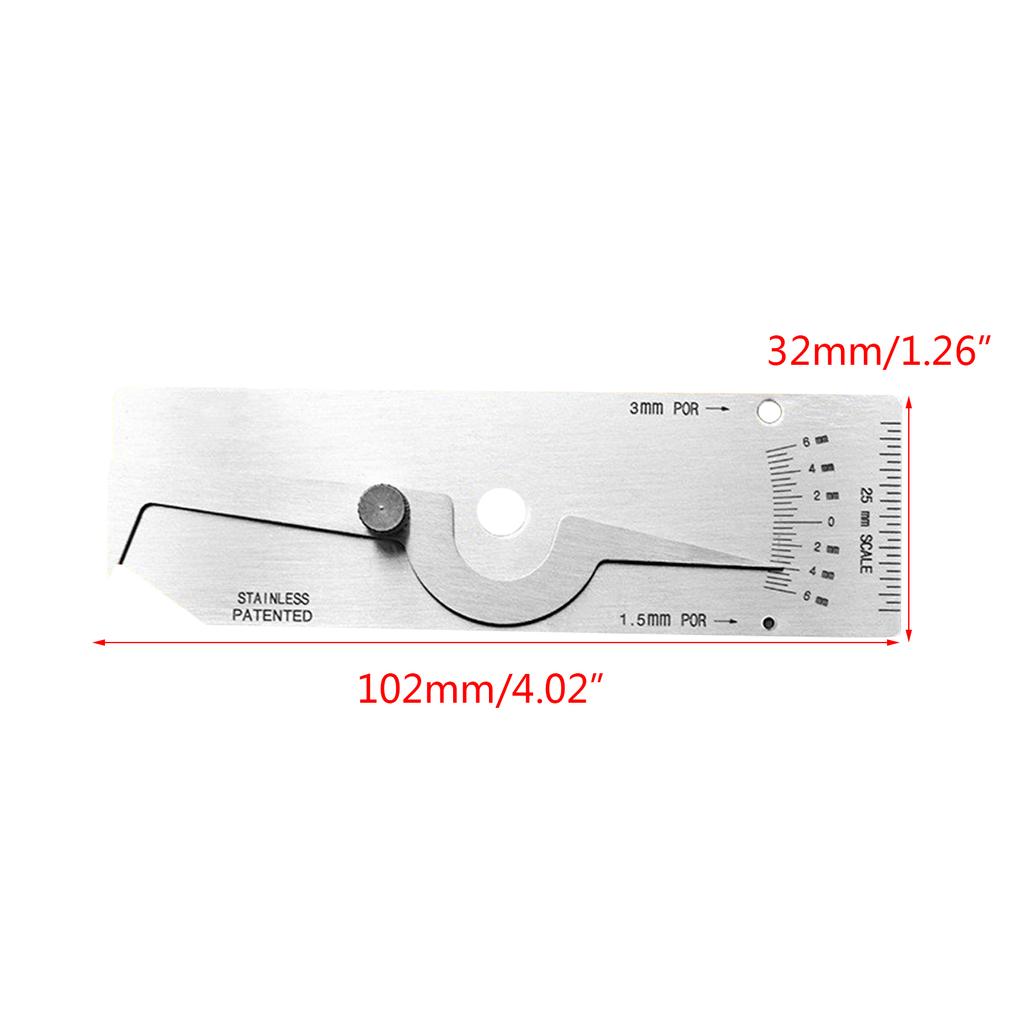 Durable V-Wac Welding Gauge Weld Seam Biting Edge Undercut Inspection Gage Measuring Tool Woodworking Handtool Carpentry