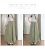 Petite Yamamoto Women's High-Waisted Summer Culottes: Slimming Casual Wide-Leg Midi Skirt Pants