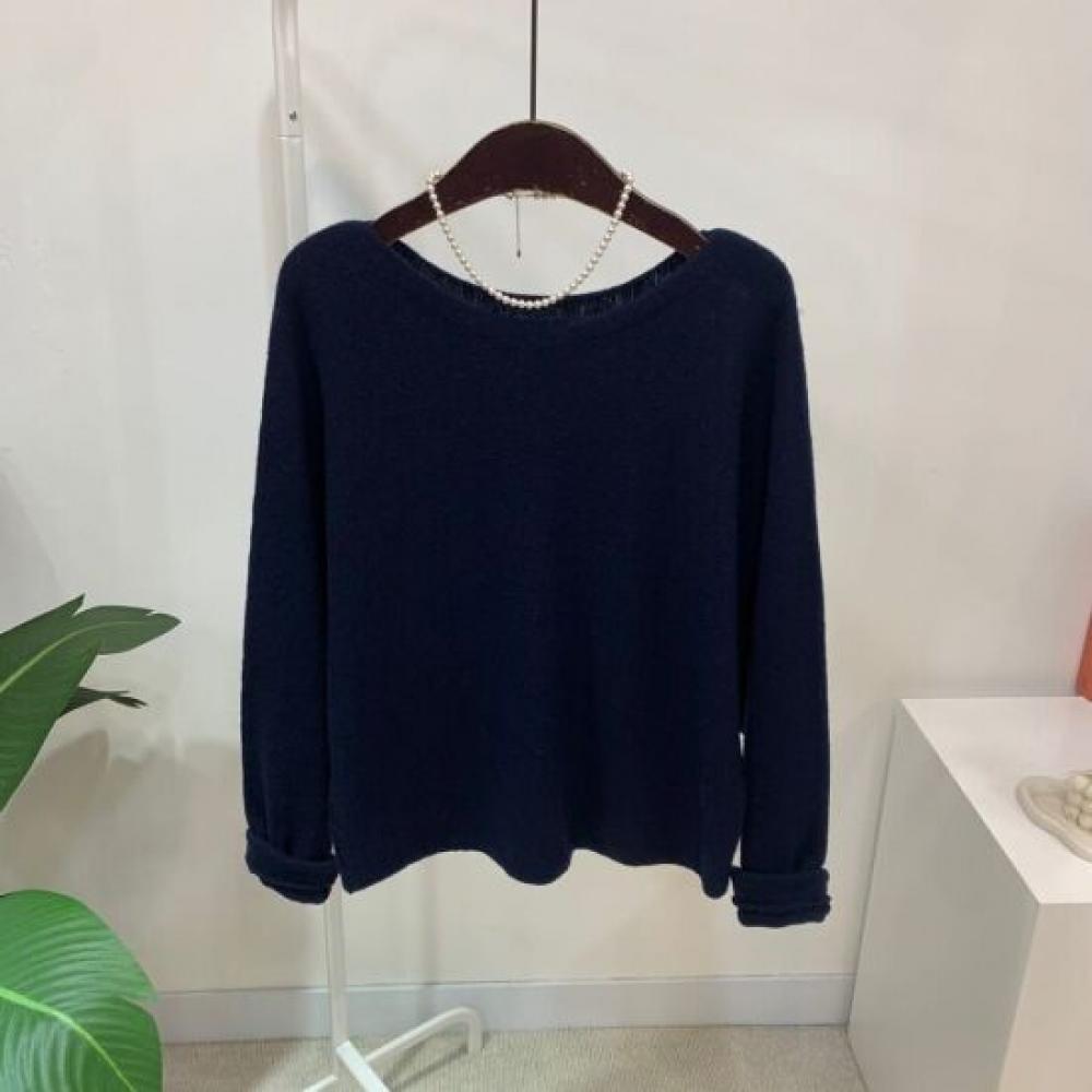 C S In The Room overSized Boat neCk CaShmere Wool 30 Long Sleeve Knit 4 ColorS
