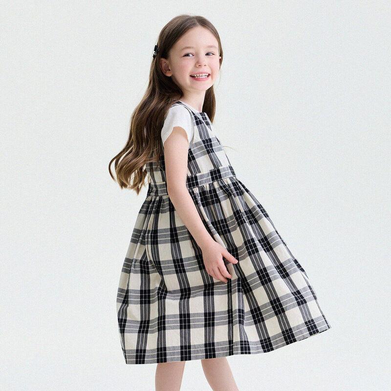 Girls' Sleeveless Plaid Princess Dress