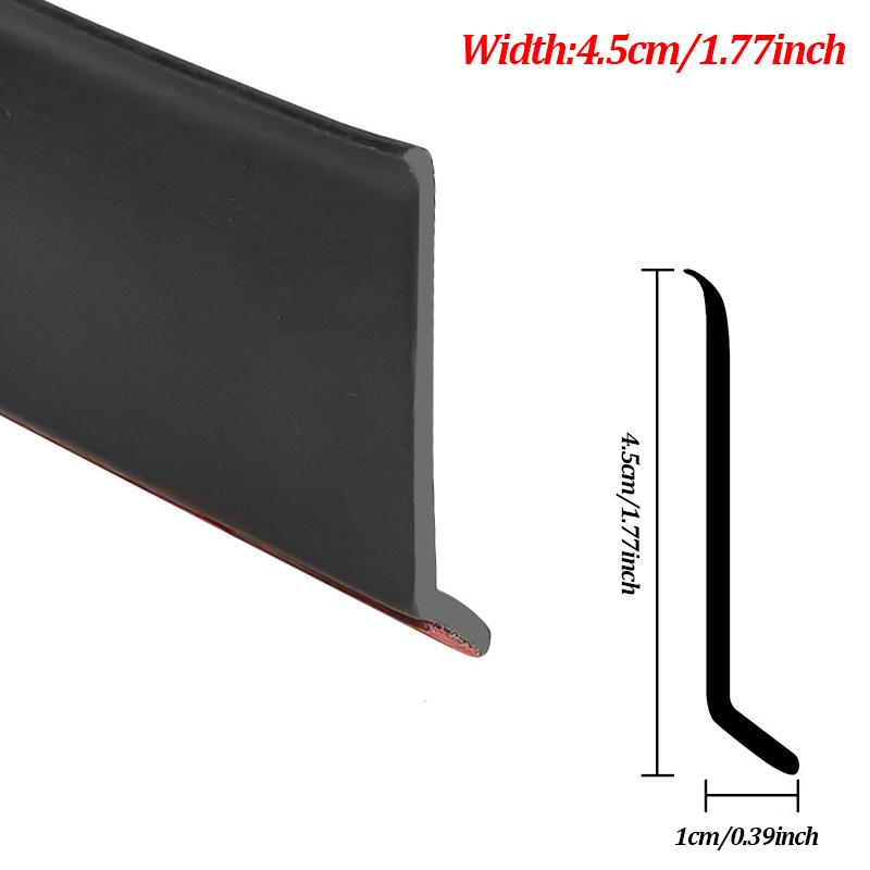 

2m TPE Window Water Blocking Bar BalconySelf Adhesive Waterproof Sealing Strip Home Window Edge Water Deflector Flashing Board 2M