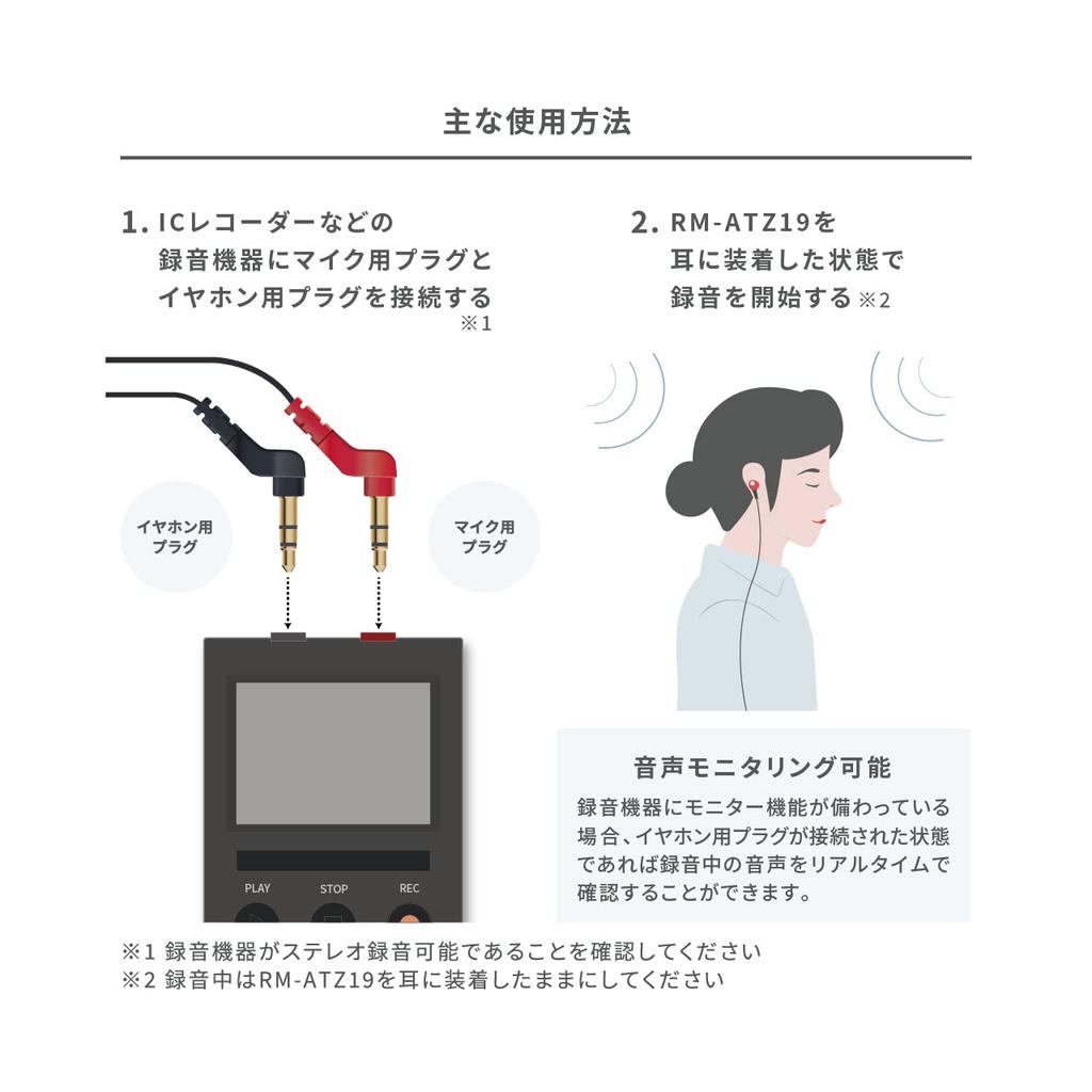 RADIUS RADIUS Binaural Recording Binaural Microphone Earphone Binaural Recording ASMR Streaming Live Distribution Windscreen Included Recording