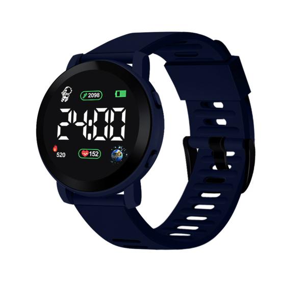 Yousheng Student Watch LED Display Waterproof High Accuracy Long Battery Life Low Consumption Precise Time Casual Silicone Watchband Electronic Watch