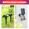 Solar Spotlights Garden Waterproof IP65 Spot Lights Brightness Adjustable for Outdoor Backyard Driveway Lawn Decor Lighting