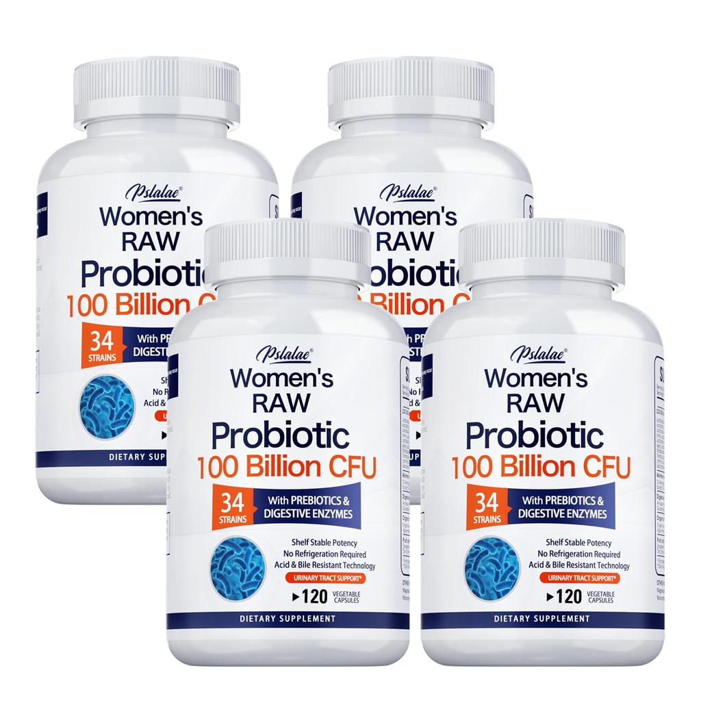 Capsule probiotiche per donne, contiene prebiotici, integratore probiotico, salute dell'intestino, adatto agli adulti