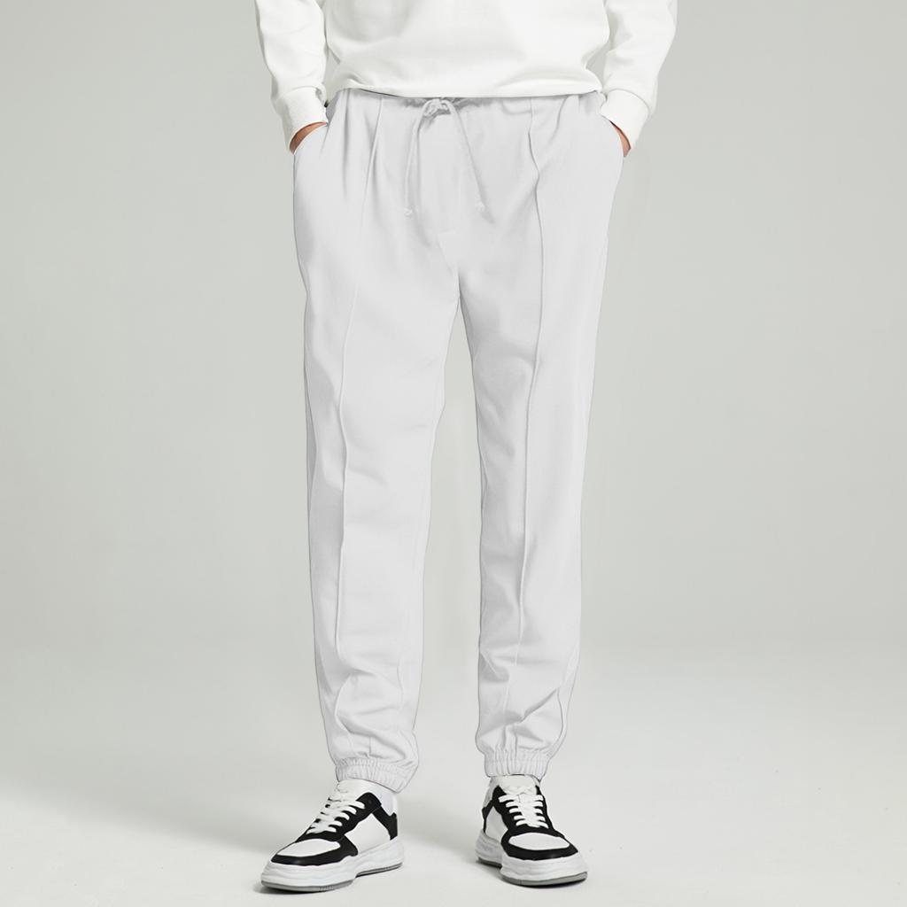 Men's Long Pants, Elastic Waist Drawstring, Lightweight, Slim Fit, With Pockets, Comfortable And Breathable Linen Long Pants