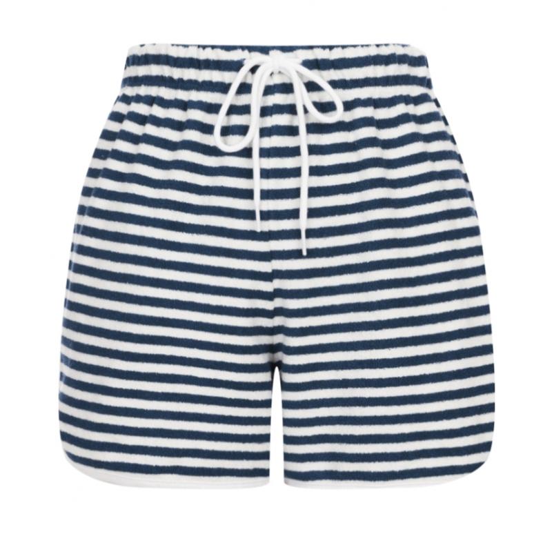 Shop   Women S elaStic Striped Papillon Beach ShortS Pink Mer Wpt 20720 Pink