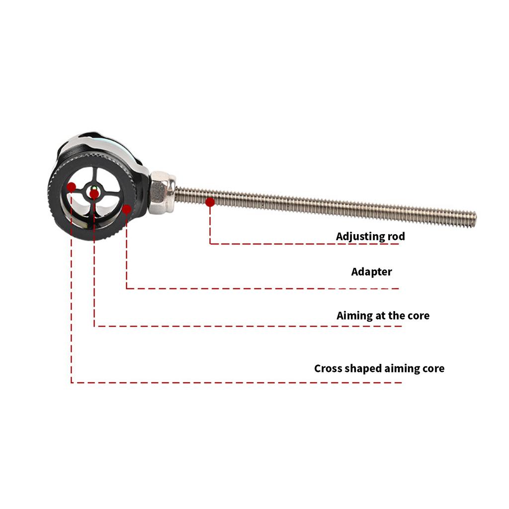 Recurve Bows Sight 1 Pin Crosses Circle Aiming Head Aiming 0.019inch Fiber Optical Sight Pin Bows Arrows Shootings Tool
