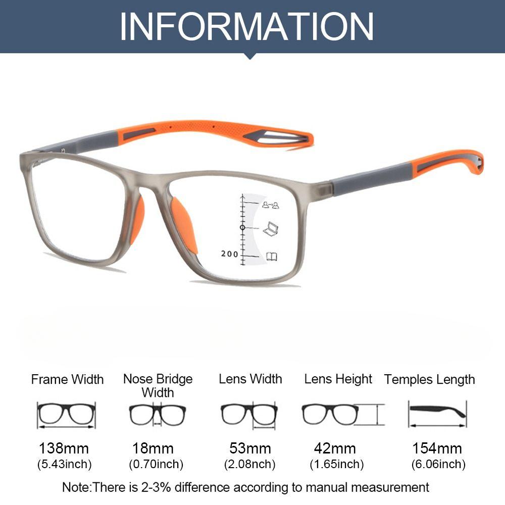 TR90 Sports Progressive Multifocal Presbyopic Glasses High-definition Anti Blue Light Reading Glasses  Ultra Light Glasses