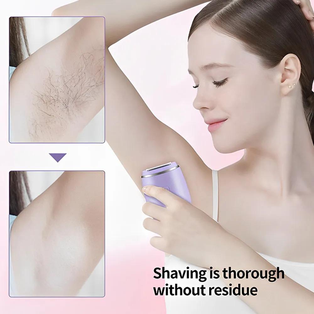 

Аккумуляторная электробритва, женский эпилятор для волос, безболезненное средство для удаления волос фиолетовый