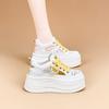 Thick Sole Heightening Cm Woven Hollow White Shoes Women's New Breathable Shoes Children's Versatile Flat Sandals