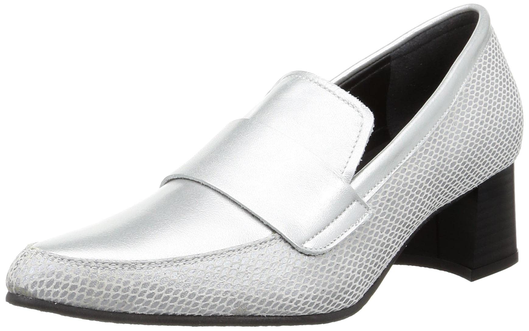 

Yosuke Women s Silver Combination Pumps, Size 23.5cm, 5510158
