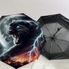 Black Panther Moonlit Storm Umbrella: Automatic Opening & Closing, Outdoor Travel Accessory, Lightweight and Durable