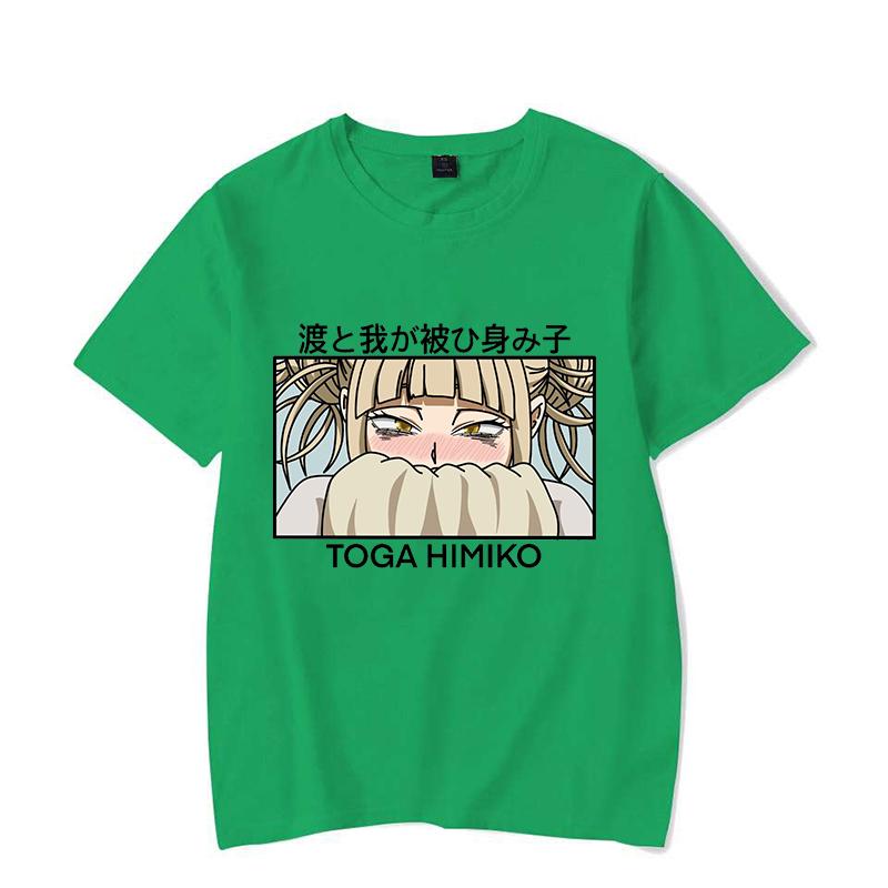 

Забавная аниме-футболка с принтом Химико Тога, женская повседневная футболка с личностью, унисекс, летняя, милая аниме-футболка с Химико Тога, топы 4XL