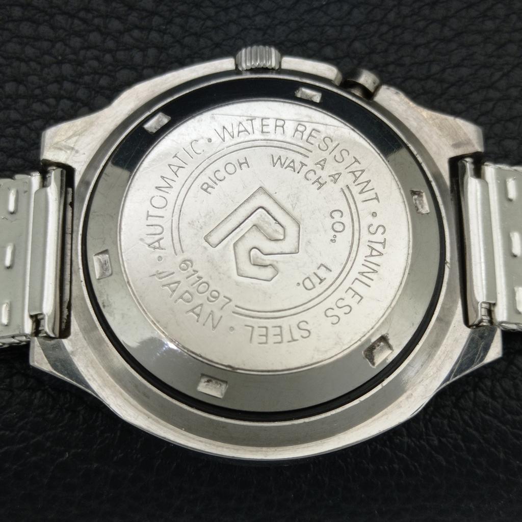 VINTAGE RICOH R31 AUTOMATIC JAPAN MENS BLUE COLOR DIAL WATCH a707699-1