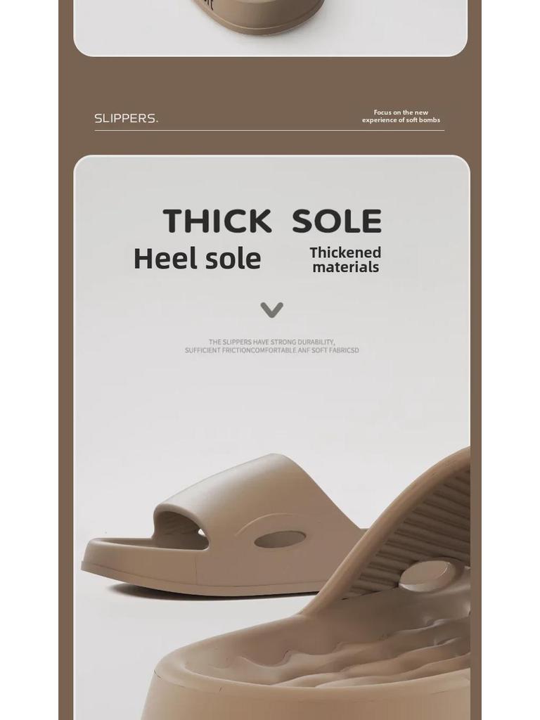 Men's Thick-Soled Sandals for Outdoor & Indoor Use - EVA, Non-Slip, Odor-Resistant, Bathroom, Summer Wear. Suitable for Women.