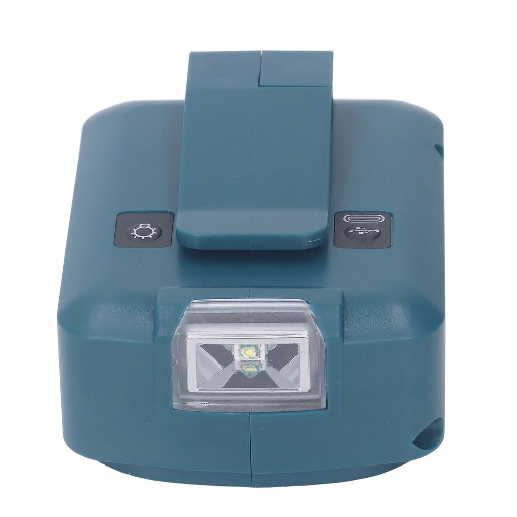 Battery Adapter with LED and Belt Clip USB Type C 12VDC Output Lithium Battery Converter for BL1518 