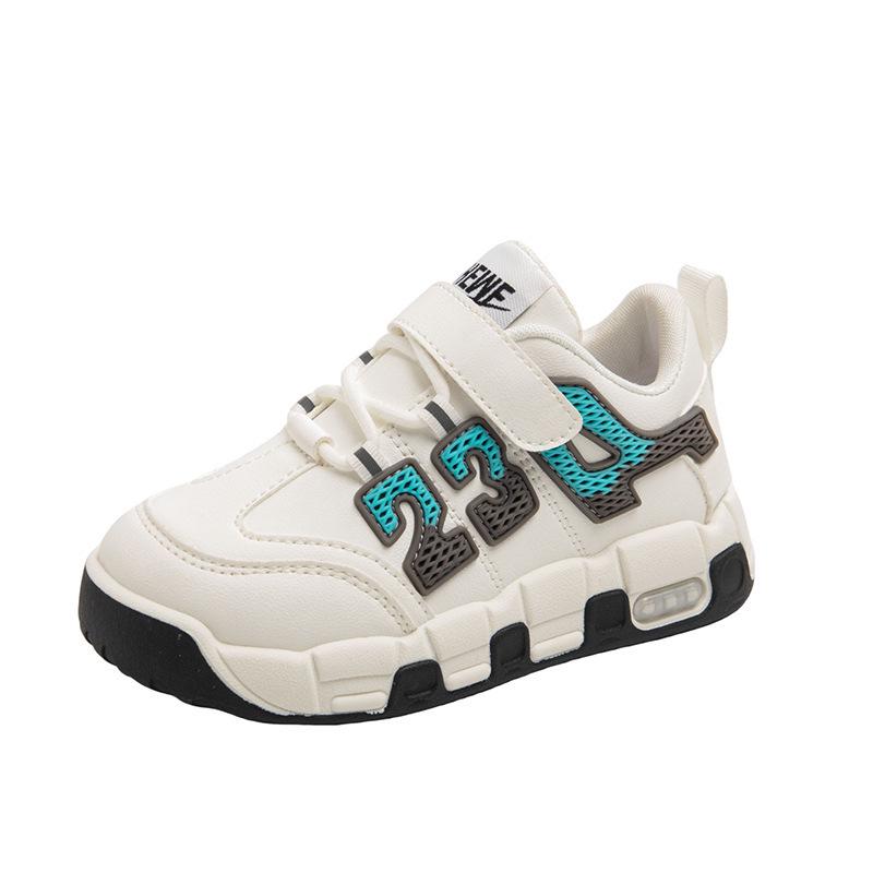 Chaussures de sport en cuir pour enfants - Automne/Hiver Baskets souples pour garçons - Course à pied et décontractées