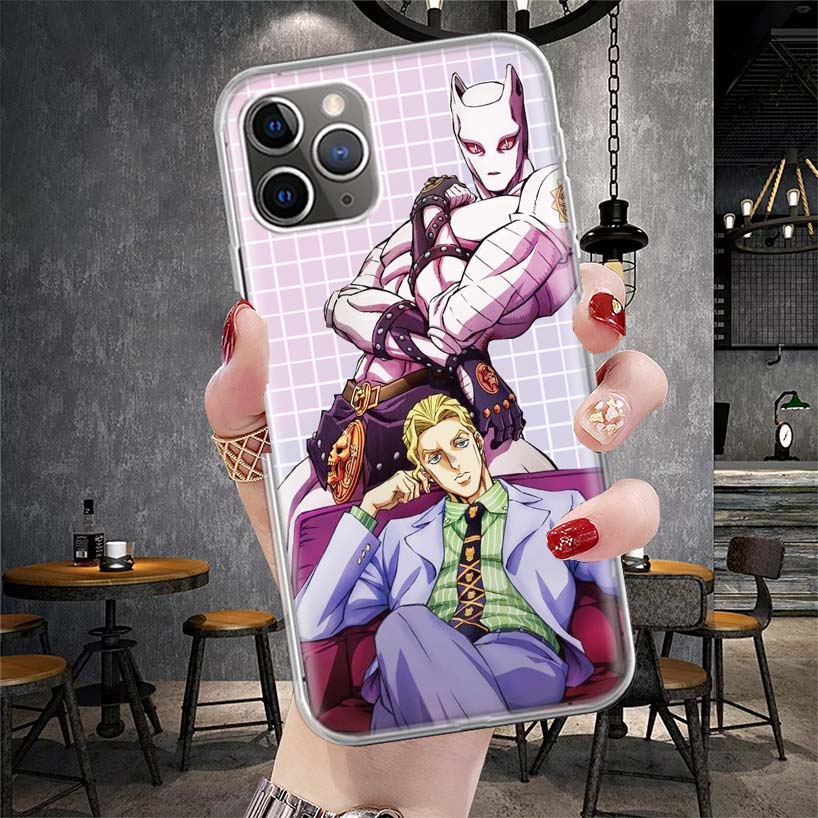 Anime JoJo Killer Queen Soft Phone Case For IPhone 11 17 Air 16E 16 Pro Max 15 + 14 Plus 13 Mini 12 Apple 7 SE 8 Fundas Coque 11