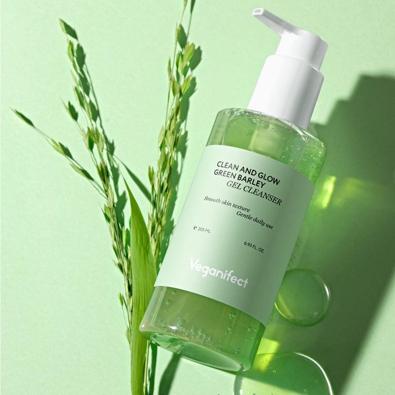 Veganifect Clean And Glow Green Barley Gel Cleanser 205ml
