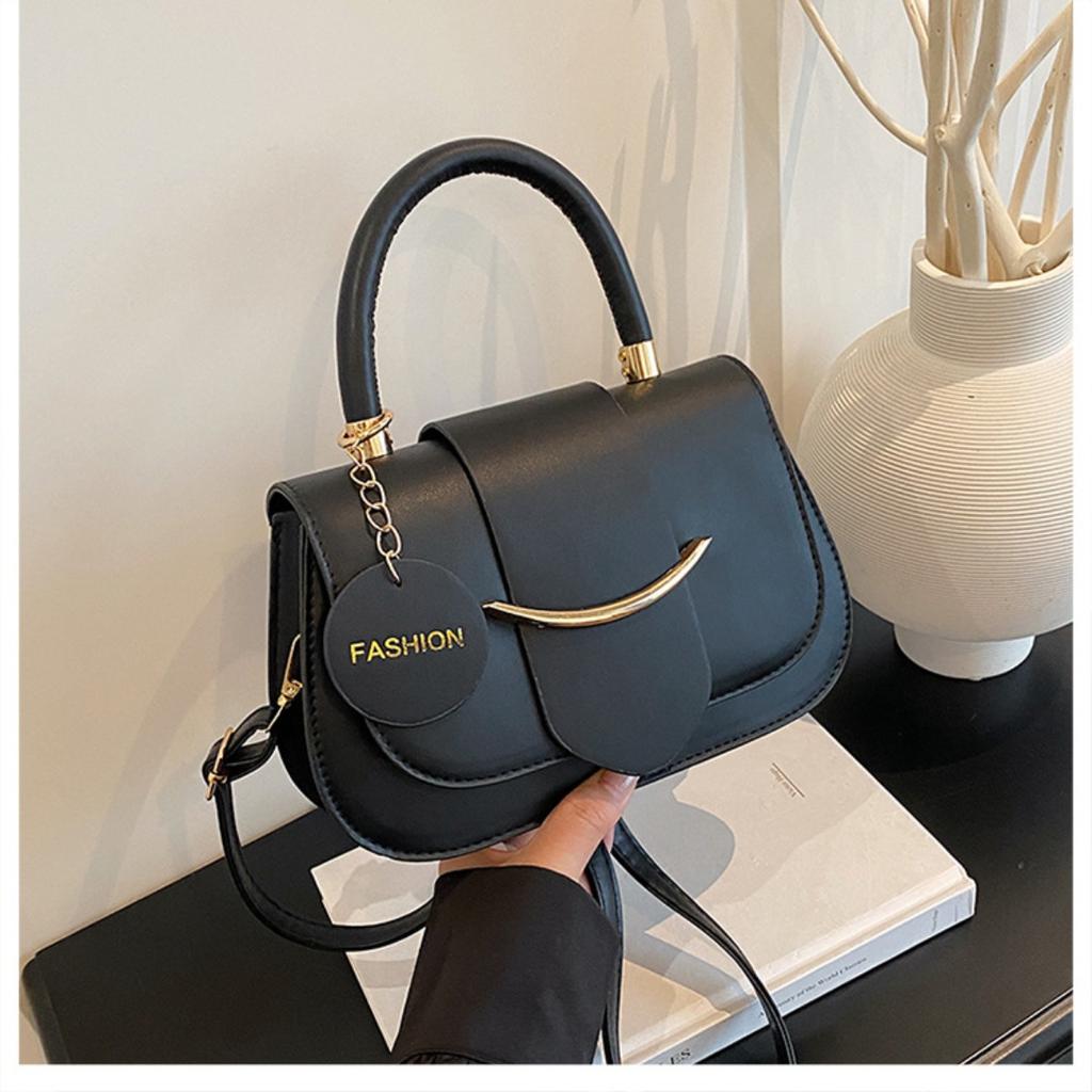 Ladies' Bag, Shoulder Bag, Saddle Bag, Simple and Versatile Handbag, Fashionable Contrasting Underarm Bag, Casual Crossbody Bag
