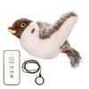 Automatic Activated Sparrow Cats Toy Remote Control Chirping Bird with Sound Effect and Motion Pet Teaser Toy