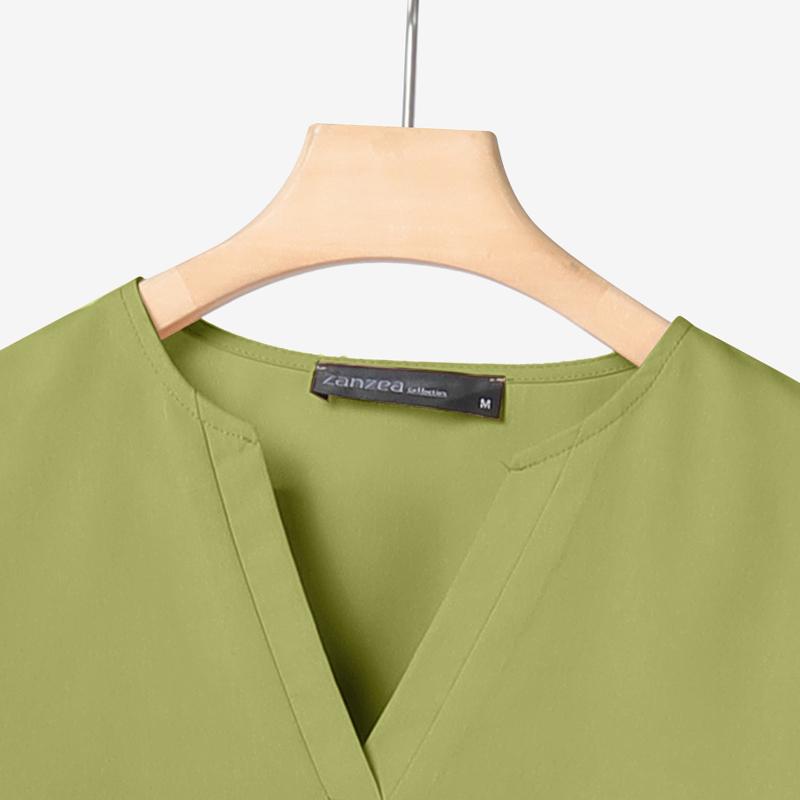 ZANZEA Women Long Sleeve Blouse and Pants Casual Two Piece Suit Sets